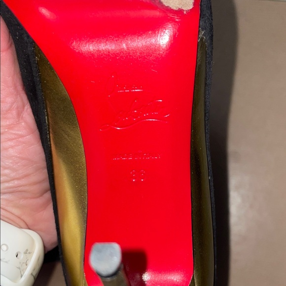 Black and Gold Louboutins Ankle Boots - Picture 12 of 15